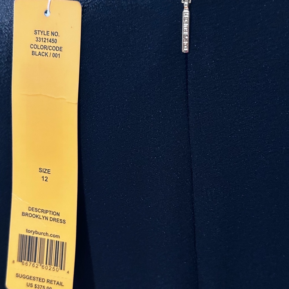 Tory Burch ❤️ Brooklyn Black Dress-Size 12 ~NEW w/Tory Burch Travel Garment Bag. - Picture 6 of 12